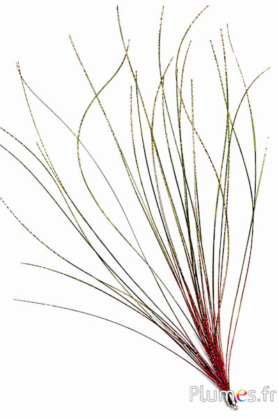 Ciondolo in filo di pavone - 15-28 cm - carminio-verde naturale
